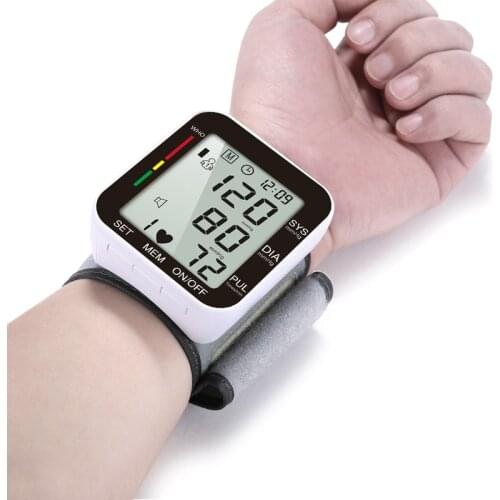 BP Blood Pressure Monitor Wrist Pulse Rate Heart Beat Rate Meter Device machine Medical Equipment Tonometer BP Sphygmomanometer