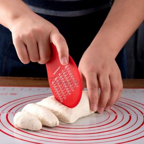 1PCS Dough Scrapers Cream Smooth Cake Butter Spatula Baking Scraper With Scale Kitchen Scrapers Pastry Cake Cocina Kitchen Home