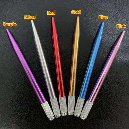 20pcs Permanent Makeup Embroidered Eyebrow Tattoo Manual Caneta Tebori Microblading Stainless Steel Material Lock-Pin Pen