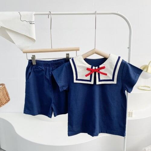 2021 Baby Toddler Sets Summer Kids t Shirt Shorts Outfits Children Clothing Boys Girls Sports Suits Korean Child Casual Clothes