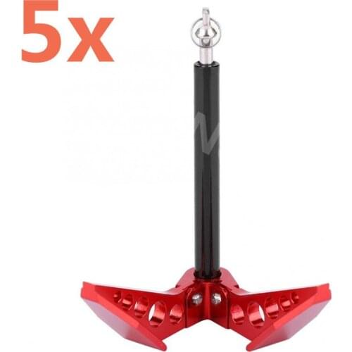 5Pcs RC Cars Foldable Heavy Duty Rescue Hook Trailer Anchor Winch Anchor For 1/10 RC Crawler Car 4WD TRX4 Axial SCX10 90046 D90