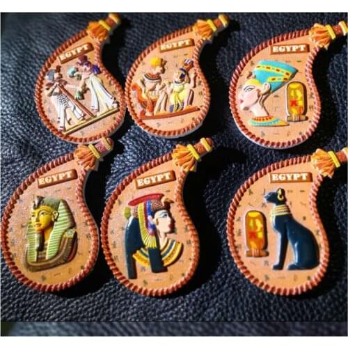 6pcs Resin refrigerator Pharaoh Prince of Egypt Fridge Magnets