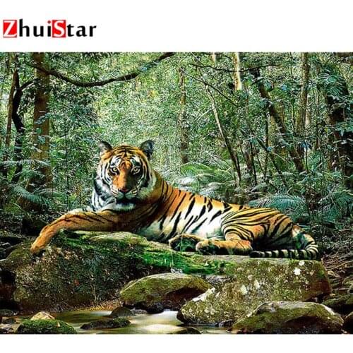 5D DIY Diamond Painting animal Diamond Embroidery tiger Full Square Rhinestones Embroidery Home Decor Diamonds Mosaic XY1
