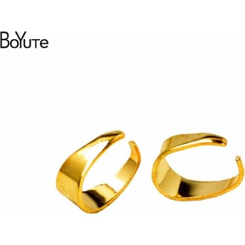 BoYuTe (100 Pieces/Lot) 4*8MM 5*12MM Clasps Metal Iron White K Gold Plated Clasps Diy Hand Made Jewelry Accessories