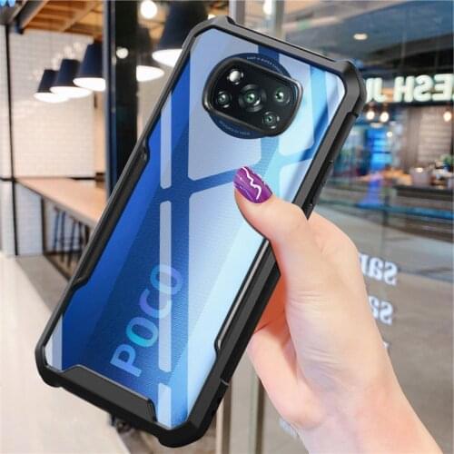 For Xiaomi POCO X3 NFC X3 Pro Case Transparent Back Fitted Cases Shockproof Corners Anti-Scratch Shell Slim Cover