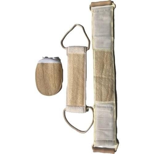 Long Pumpkin Fiber Drawstring Pumpkin Fiber Wheel Pumpkin Fiber Bora Fiber 3 PCs Set Bathroom Bath Shower Spa Sauna Cleaning