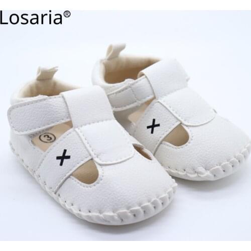 Losaria New Baby Shoes 0-18 Months Summer PU Leather Breathable Non-slip Bebe Boys Girls Toddler Shoes Casual Sandalias 4 Colors