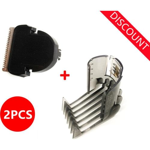 2pcs/set HAIR CLIPPER COMB + Hair Trimmer Cutter For Philips QC5105 QC5115 QC5155 QC5120 QC5125 QC5130 QC5135 QC5105