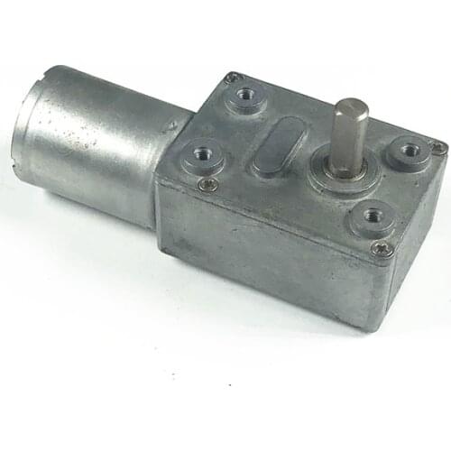 JGY370 DC 12V Worm Gear Reducer Full Matel Gearbox Motor Reversible High Torque Turbo Geared Motor 0.6-100RPM