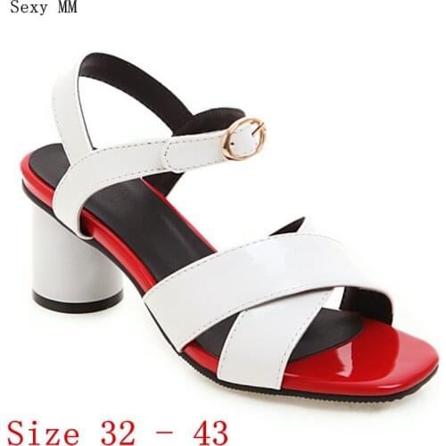 Peep Toe Women High Heel Sandals Shoes Woman High Heels Ladies Gladiator Sandals Pumps Small Plus Size 32 33 - 40 41 42 43
