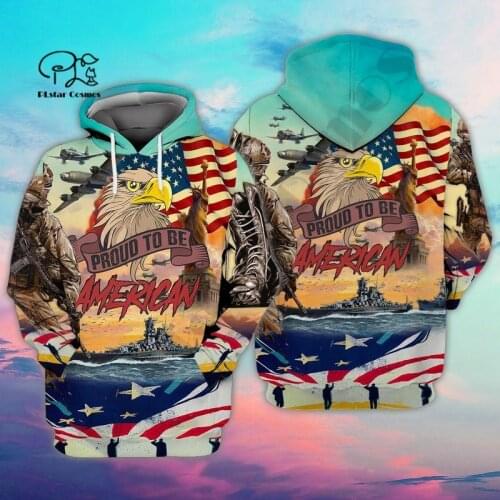 PLstar Cosmos 3DPrint Newest Army Soldier Veteran Art Men/Women Cozy Hrajuku Casual Streetwear Hoodies/Zip/Sweatshirt T-19