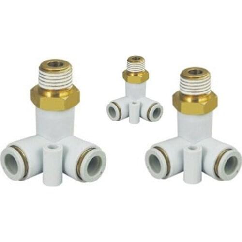 1PC SMC Type Male Screw Positive Tee Connected To KQ2D/KB2D04-M5/KB2D06-01S/02S-M5