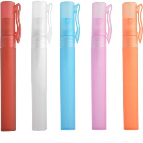 1 Pcs 10ml Empty Plastic Perfume Bottle Atomizer Spray Tube Mini Travel Refillable Bottle Perfume Pen Multi-color Sale