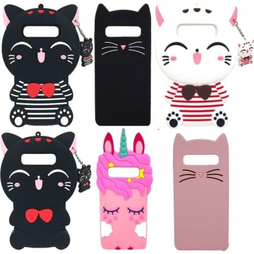 For Samsung Galaxy S10E Case Silicone Cute 3D Unicorn Cat Soft Back Phone Cover For Samsung S10 Plus S 10 S10 E S10Plus Case Bag