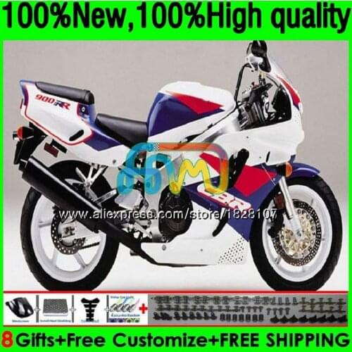 Body For HONDA CBR 900 893RR CBR900RR CBR893RR 94 95 96 97 150BS.87 CBR900 CBR893 RR 1994 1995 White blue hot 1996 1997 Fairings