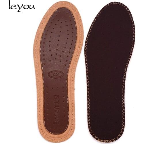 Genuine Leather Insoles for Shoes Pad Brand Quality Insoles Cushion Sweat Absorbing Insoles Sport Breathable Insoles