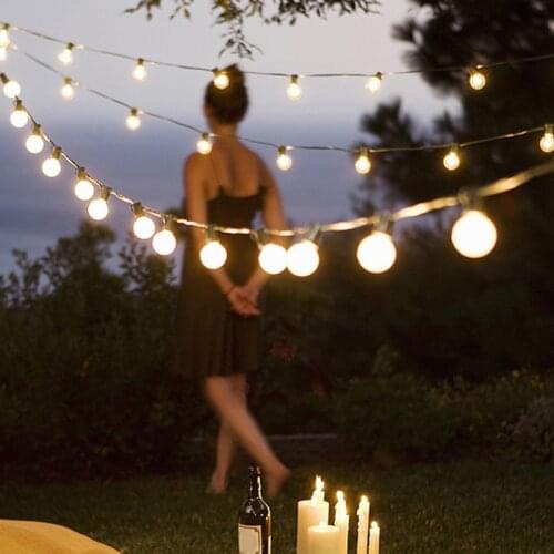 5m Led Globe Fairy String Light Christmas Garland Street Wedding Bulb Solar Lamp Outdoor For Party Holiday Garden Patio