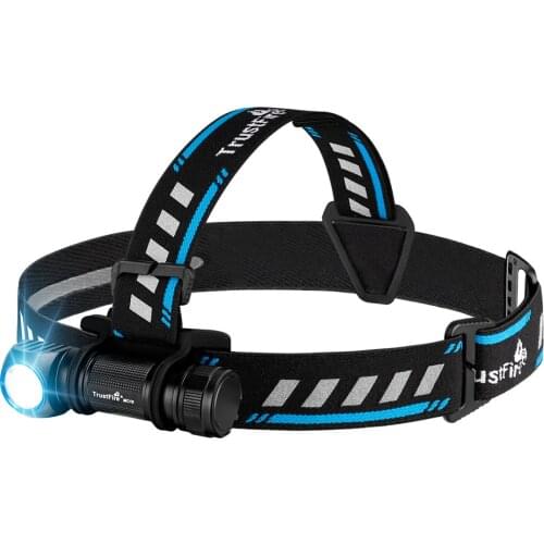 Trustfire MC18 LED Headlamp 1200lm 18650 Magnetic Rechargeable Headlight Flashlight with Power Indicator Magnet Tail for Fishing