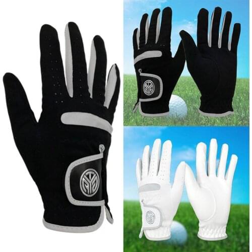 Single Golf Gloves, Mens Microfiber Cloth Breathable Chosen Can Hands Wear-resistant Gloves Be For Both Golf H6U7