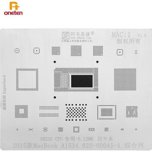 Amaoe BGA Reballing Stencil MAC1 For Macbook A1534 2015 820-00045-A PMIC WIFI NAND POWER PM IC Chip IC Plant TIN Net