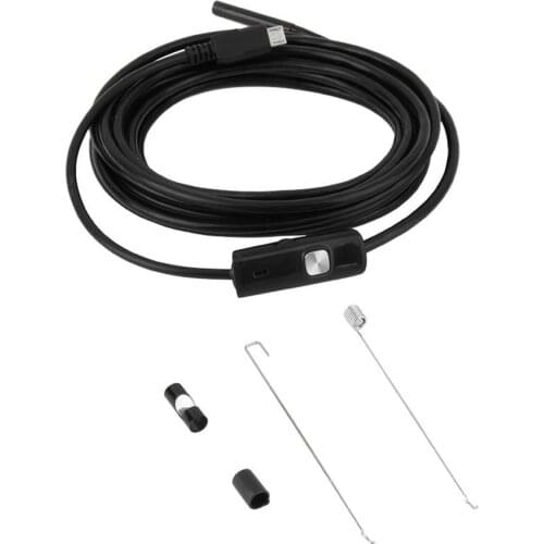 5.5mm Lens 3.5M Length 480P Android smartphone Endoscope 6LED Waterproof Inspection Borescope Camera USB Soft Cable CCD sensor