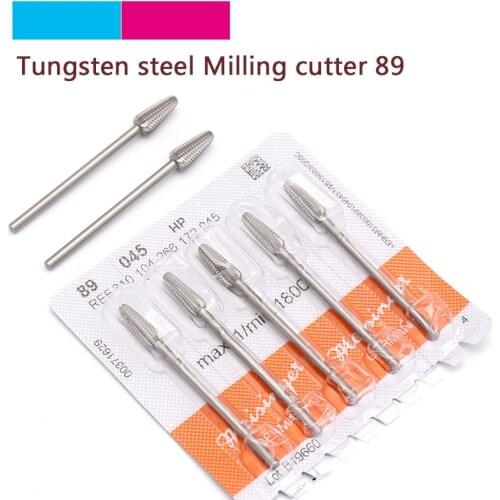 High Quality 1pcs Tungsten Steel Grinding Head 2.35mm Shank Milling Cutter Burrs For Wood Bone Olive Nuclear Carving Tools 89