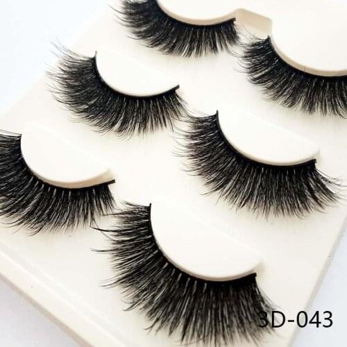 100% Handmade 3D mink hair Beauty Thick Long False Mink Eyelashes Fake Eye Lashes Eyelash High Quality
