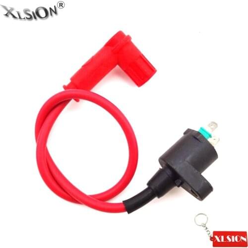 XLSION Motorcycle Red Racing Performance Ignition Coil Plug For MX Motocross GY6 For Scooter Buggy Moped atv Dirt Pit Bike