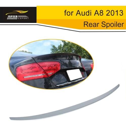 PU Material Rear Spoiler Trunk Boot Wings for Audi A8 2013 Car Styling