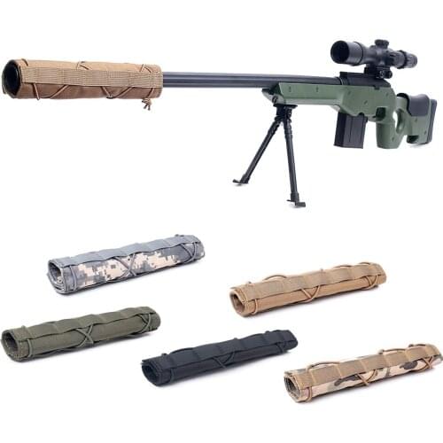 22CM Airsoft Tactical Silencer Protective Cover Case Military Suppressor Pouch Mirage Heat Shield Sleeve Shooting Hunting Gear