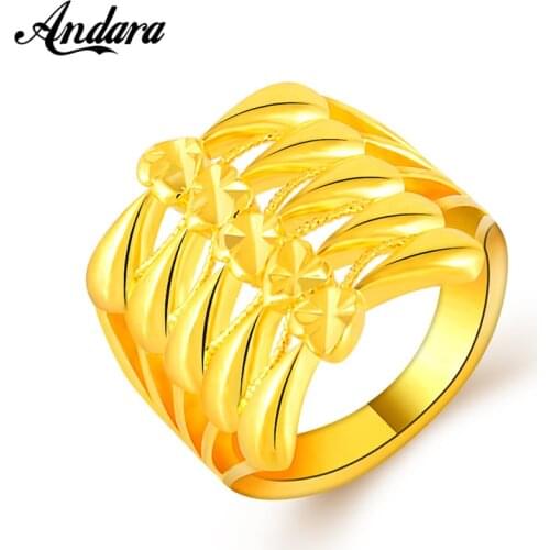 Yellow Gold Rings Brand Fashion For Women And Men Gold Color Finger Rings Jewelry Jewellry Top Quality JR083