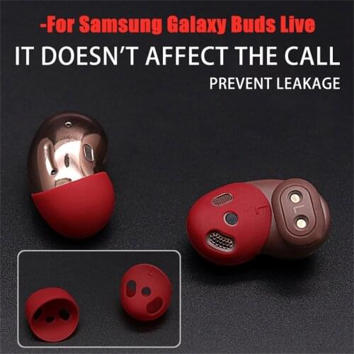 1Pair Colorful Soft Silicone Eartips For Samsung Galaxy Buds Live Wireless Earphone Replacement Earbuds Cover Ear Cap Accessorie