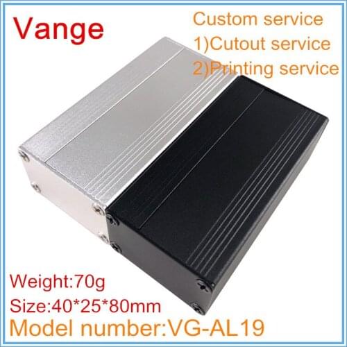 1pcs/lot extruded mould shell split housing box 40*25*80mm 6063-T5 Aluminum junction box enclosure for remote control device