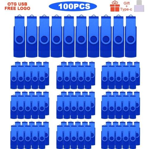 100pcs/lot OTG USB free logo usb flash drive 8GB 16GB 64GB 32GB drive pen driver pendridve For wedding memory stick pen drive