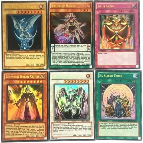 100PCS Yu Gi Oh Japanese Anime 100 Different English Card Wing Dragon Dragon Giant Soldier Sky Dragon Flash Card Kids Toy Gift