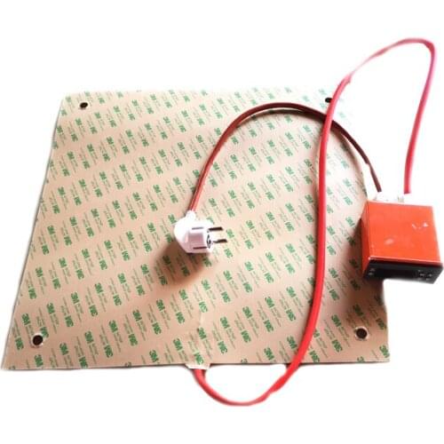 120V 1000W 400*400*1.5mm CR-10S4 3D Printer Heat Plate adhesive 1 side digital thermostat on wire1000mm lead wire