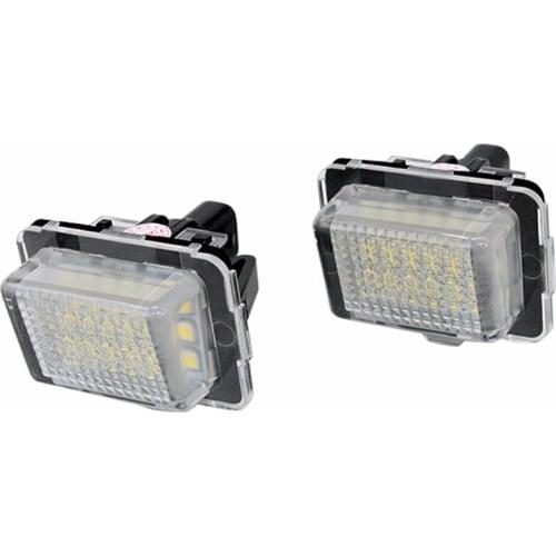 2Pcs/Set License Plate Light For Benz W204 W205 W216 W218 W212 W221 W231 W222 LED Light For Car License Number Plate Light Lamp