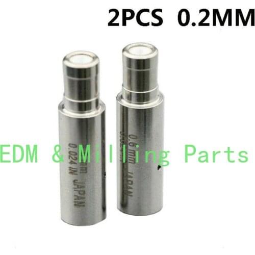 2PCS CNC EDM Driling Wire Cut Machine Parts White Ceramic Electrode Guide 0.2MM For EDM Wire Cut Ruby Electrical Mill Part