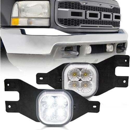 2x LED Fog Light Clear Lens For Ford F250 F350 F450 F550 1999-2004 Excursion 2001-2004 Super Duty Led Driving Lamp