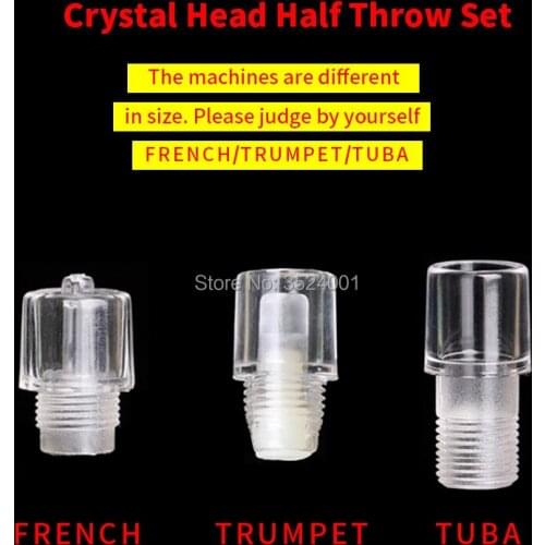 Free Shipping 50pcs tattoo machine head crystal eyebrow tattoo pen cap glass head crystal eyebrow tattoo machine accessories