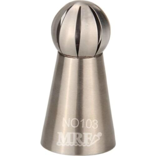 Free Shipping Stainless Steel 18/8 Ball Flower Icing Tip Seamless Welding Cake Decorating Sphere Twist Piping Nozzle #NO103