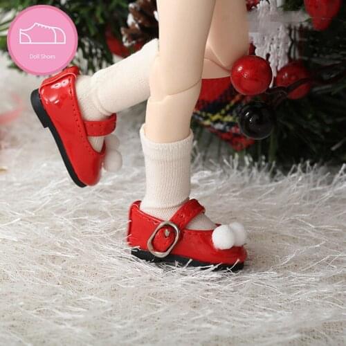 BJD doll shoes suitable for 1/6 size fashion all-match round head simple generous ball shoes princess fan flat shoes women