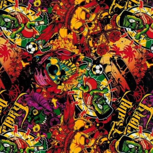 CSCW1048 0.5mX20m hydro dipping film cartoon bomb pattern water printing films