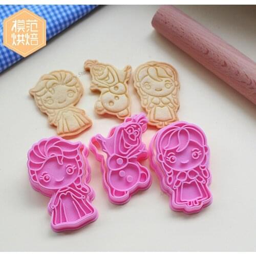 Disney Frozen 3D Cookie Cutter Cartoon Cookie Mold Baking Tool For Party Decoration Supplies Dessert Cookies