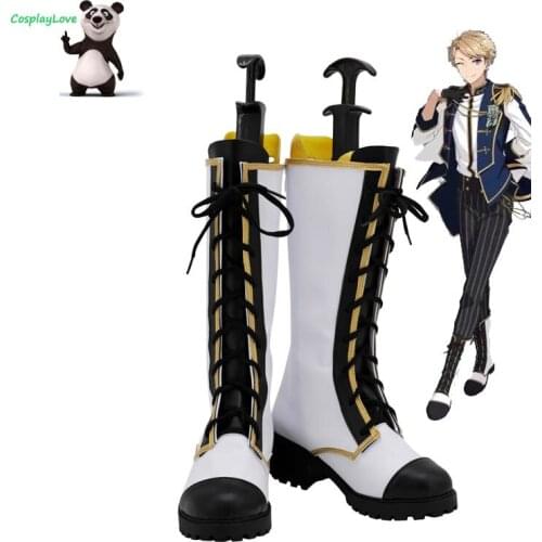 Ensemble Stars Knights Narukami Arashi Black White Shoes Cosplay Long Boots Newest Custom Made For Halloween CosplayLove