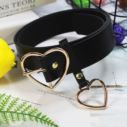 Elegant Women belt Fashion PU Leather Metal Heart Pin Buckle belt Party Dress Decor Waistband Women belt size 105cm FreeShipping