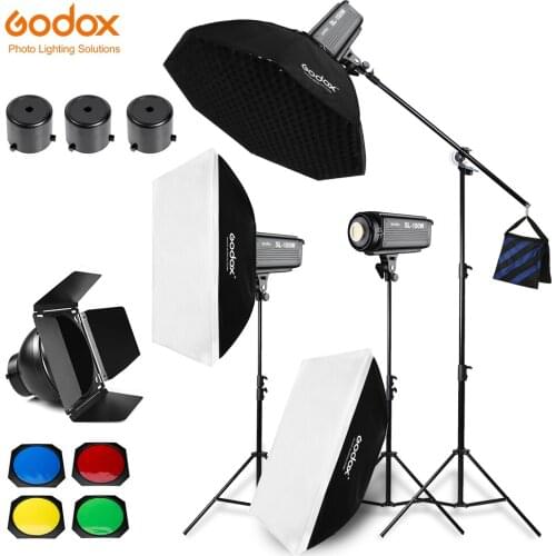 Godox 450W SL-150W Continuous Light Studio LED Light,Softbox,Light Stand, Studio Boom Arm Light Stand For Studio Photography