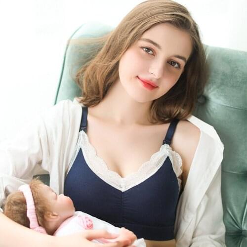 Cotton Breastfeeding Bras Wirefree Nursing Bra Pregnancy Clothes for Maternity Underwear Vintage Women Sleeping Pregnant Feeding
