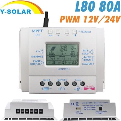 A 12v / 24v L80 Light Volt Power Generation System Charge controlador Solar Energy Controller inversor