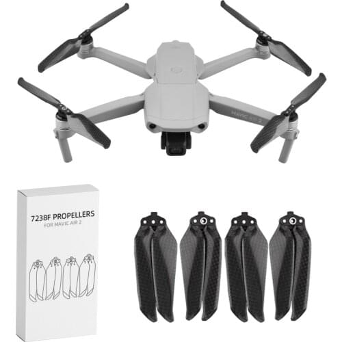 7238 Carbon Fiber Low-Noise Propellers for DJI Mavic Air 2 Drone Accessories 2pcs Propeller Blade Tape Holder Motor Fixed Belt